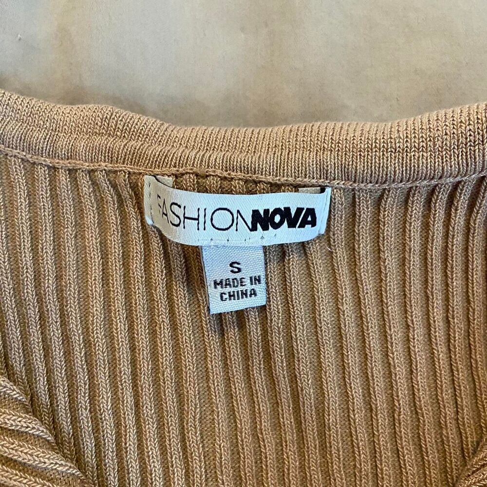 Fashion-nova Women's Tan Crop-top - Picture 4 of 4